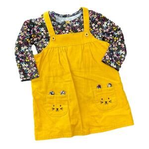 Carter’s Girls Romper Dress Shirt Set Corduroy Size 9 Month’s EUC